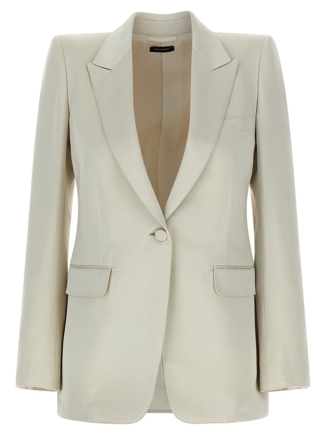 Beige Cotton Blazer
