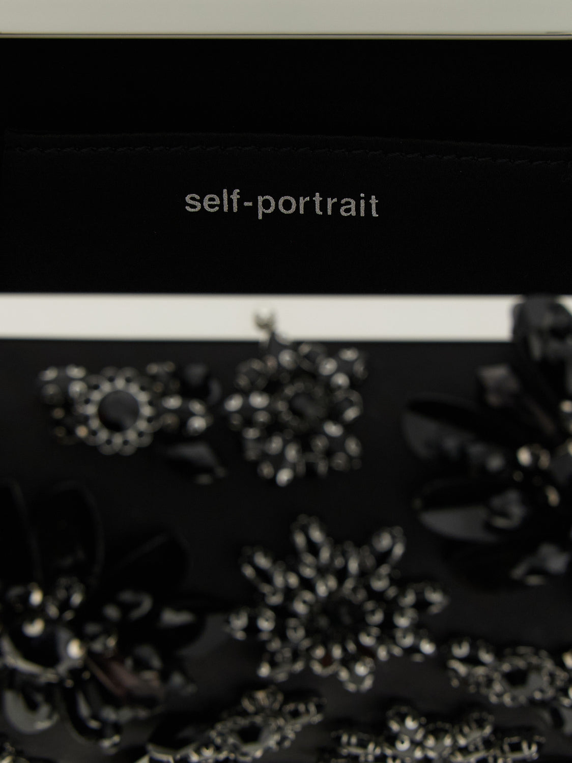 Black Polyester Clutch Bag