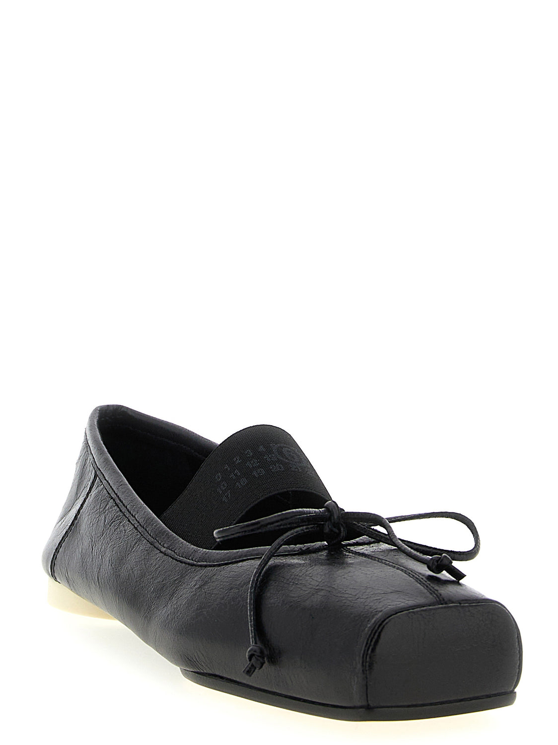 Black Calfskin Ballet Flats