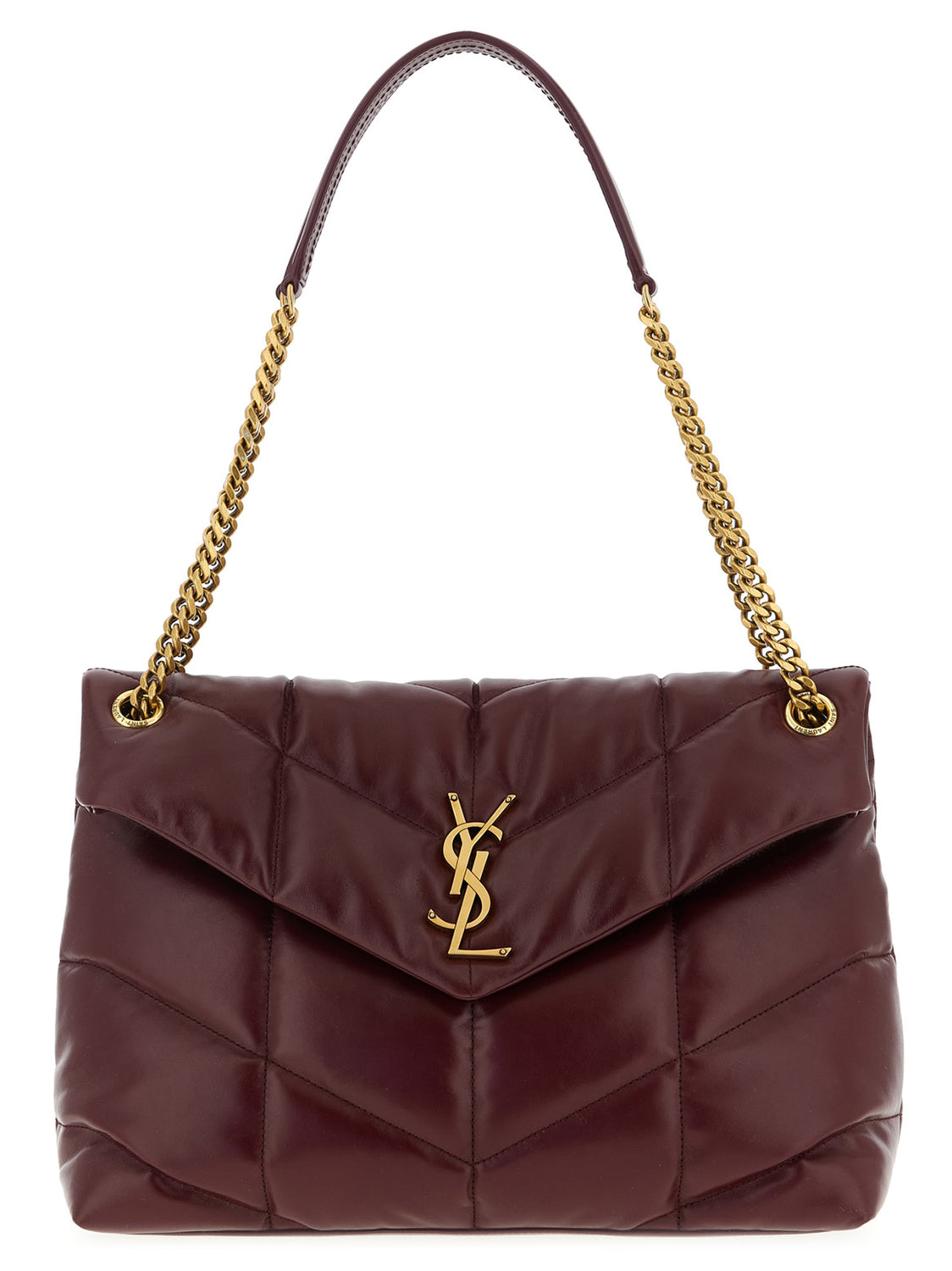 Bordeaux Calfskin Shoulder Bag
