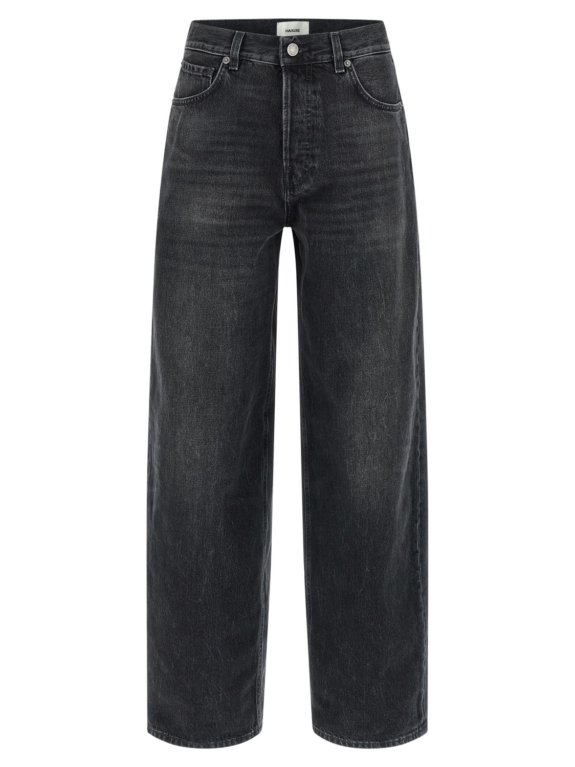 Black Cotton High-Waisted Jean