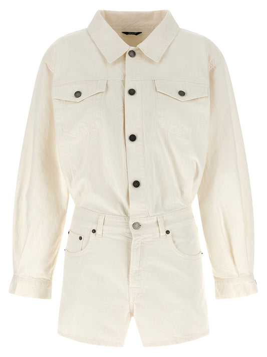 White Cotton Rompers