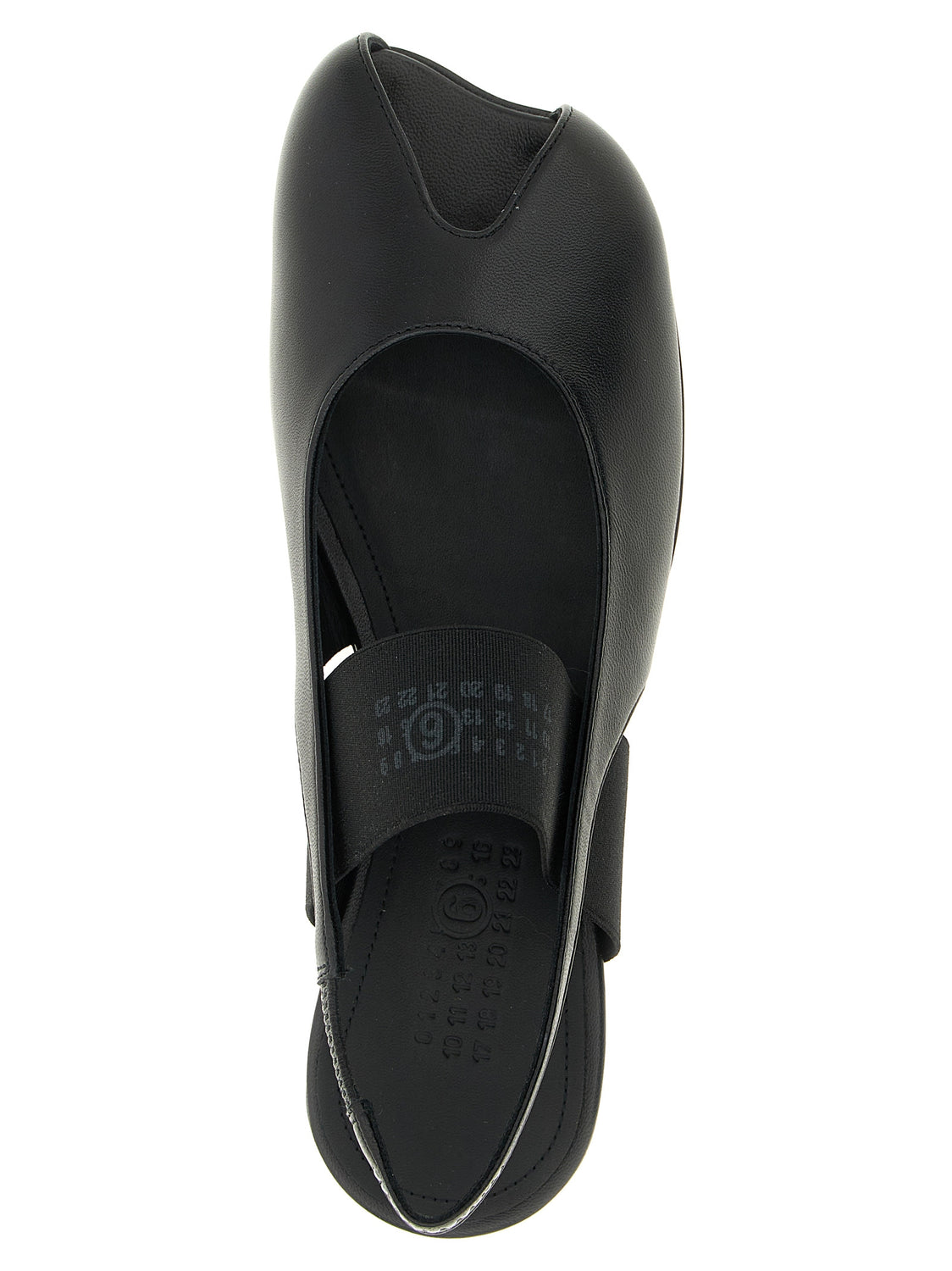 Black Lamb Leather Flat Sandals