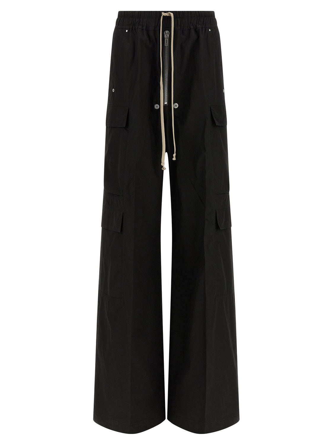 Black Cotton Cargo Pants