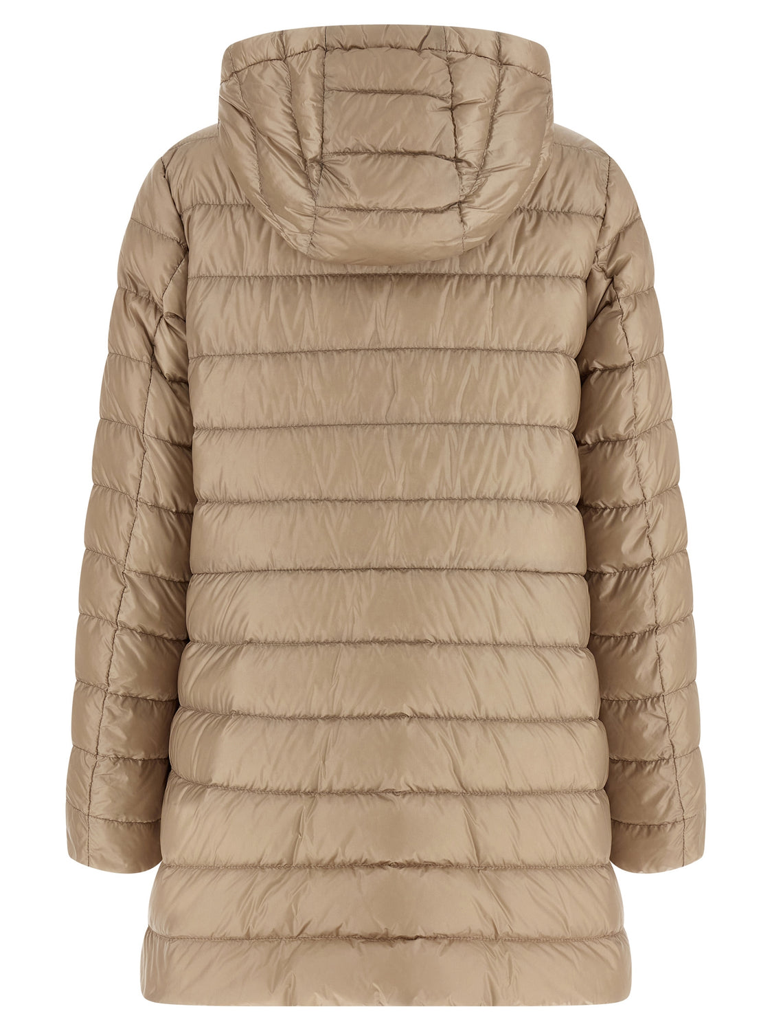 Beige Polyamide Full-Length Jacket