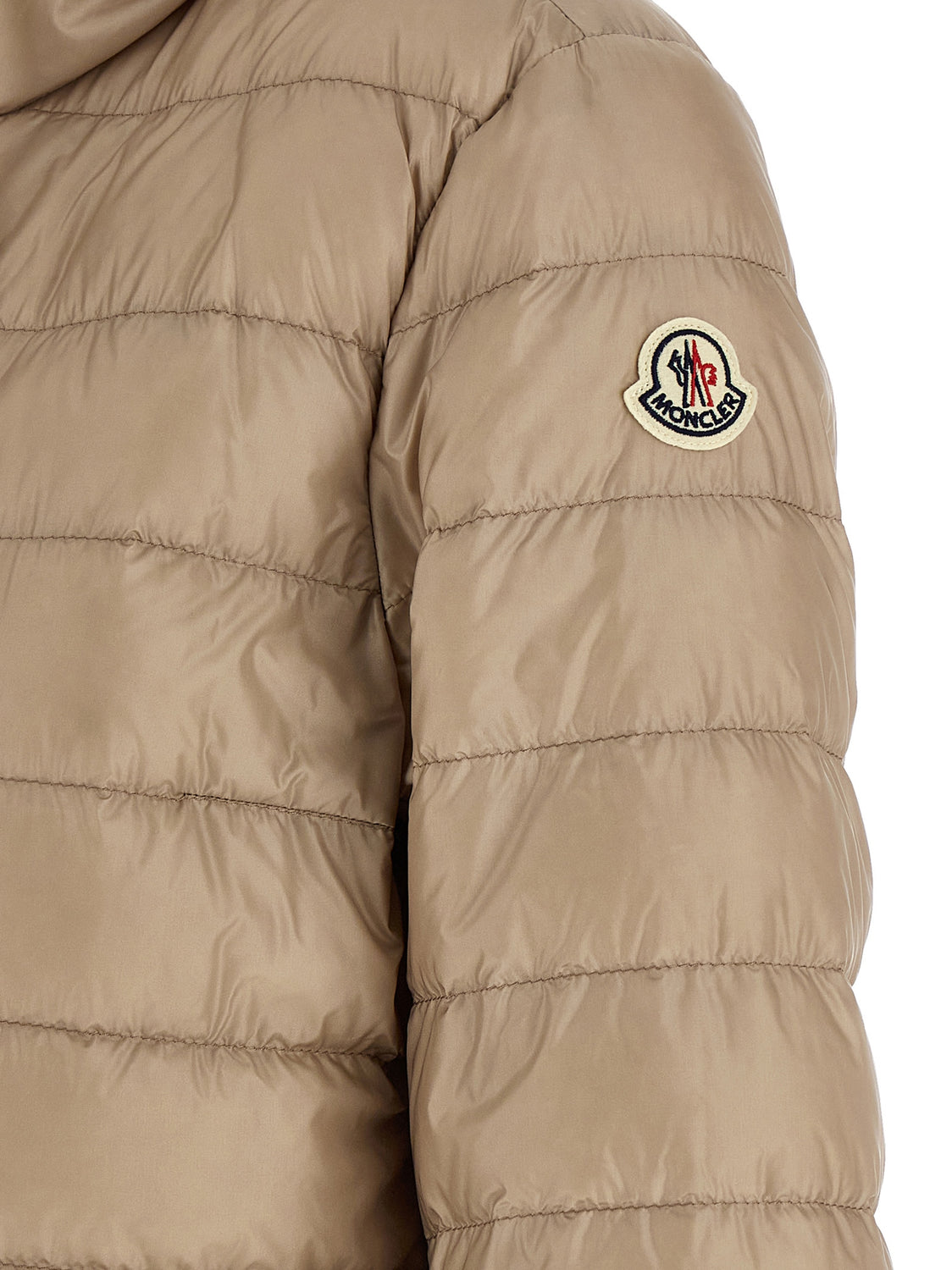 Beige Polyamide Full-Length Jacket
