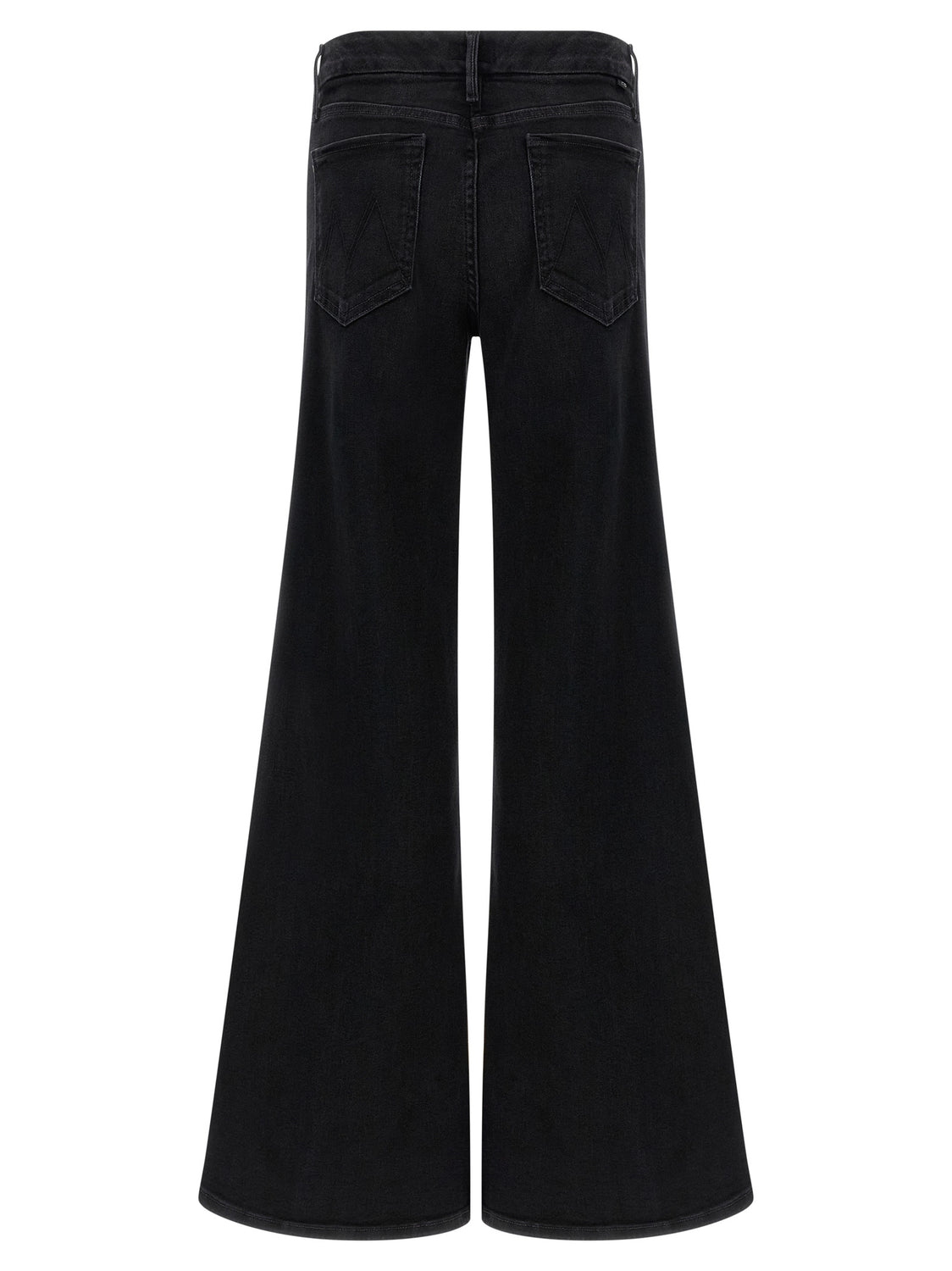 Black Cotton Flared Jeans