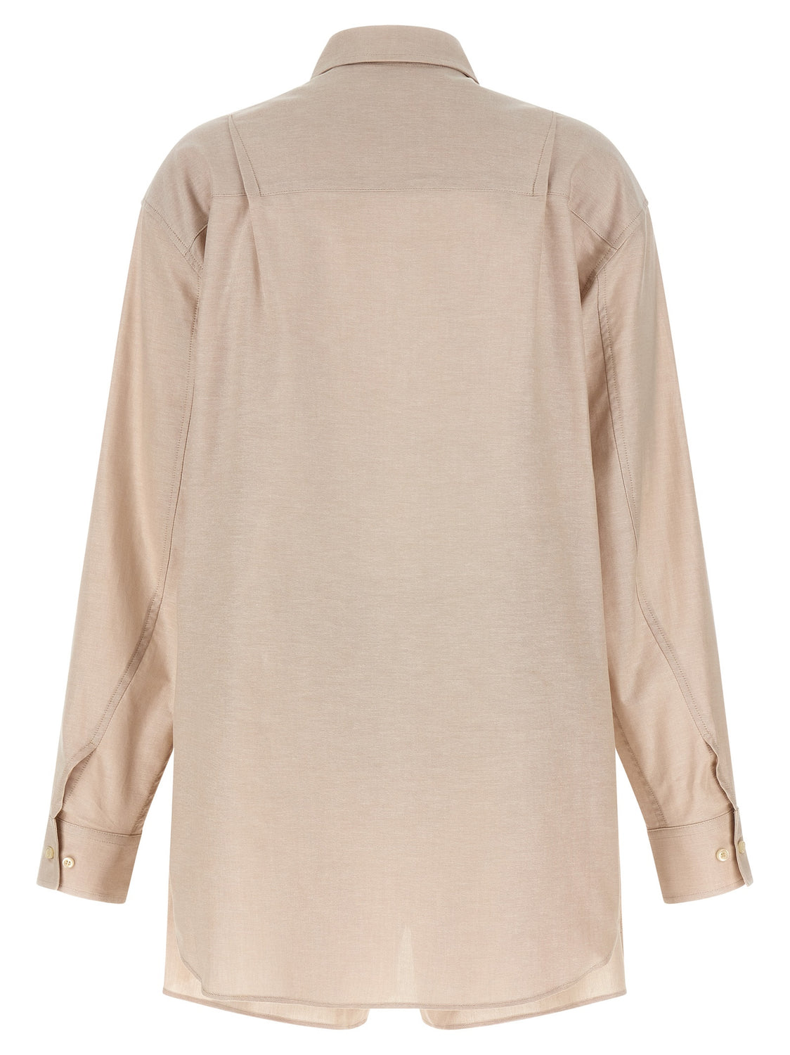 Beige Cotton Dress Shirt