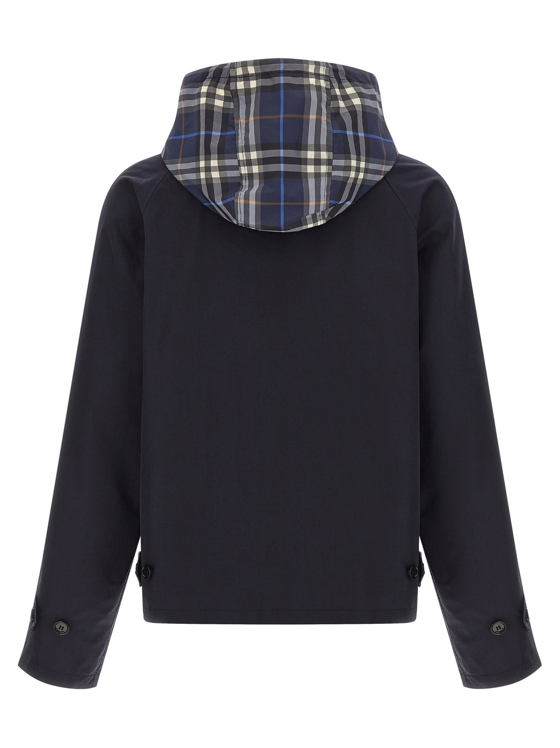 Blue Cotton Full-Length Jacket