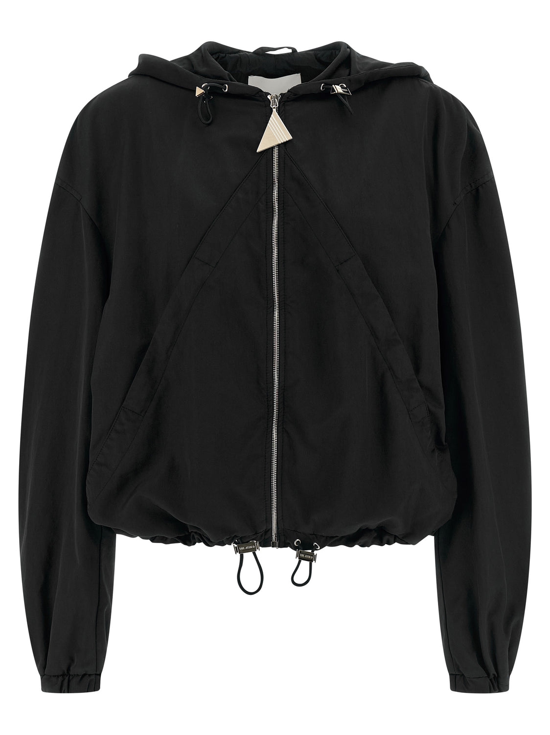 Black Polyester Bomber