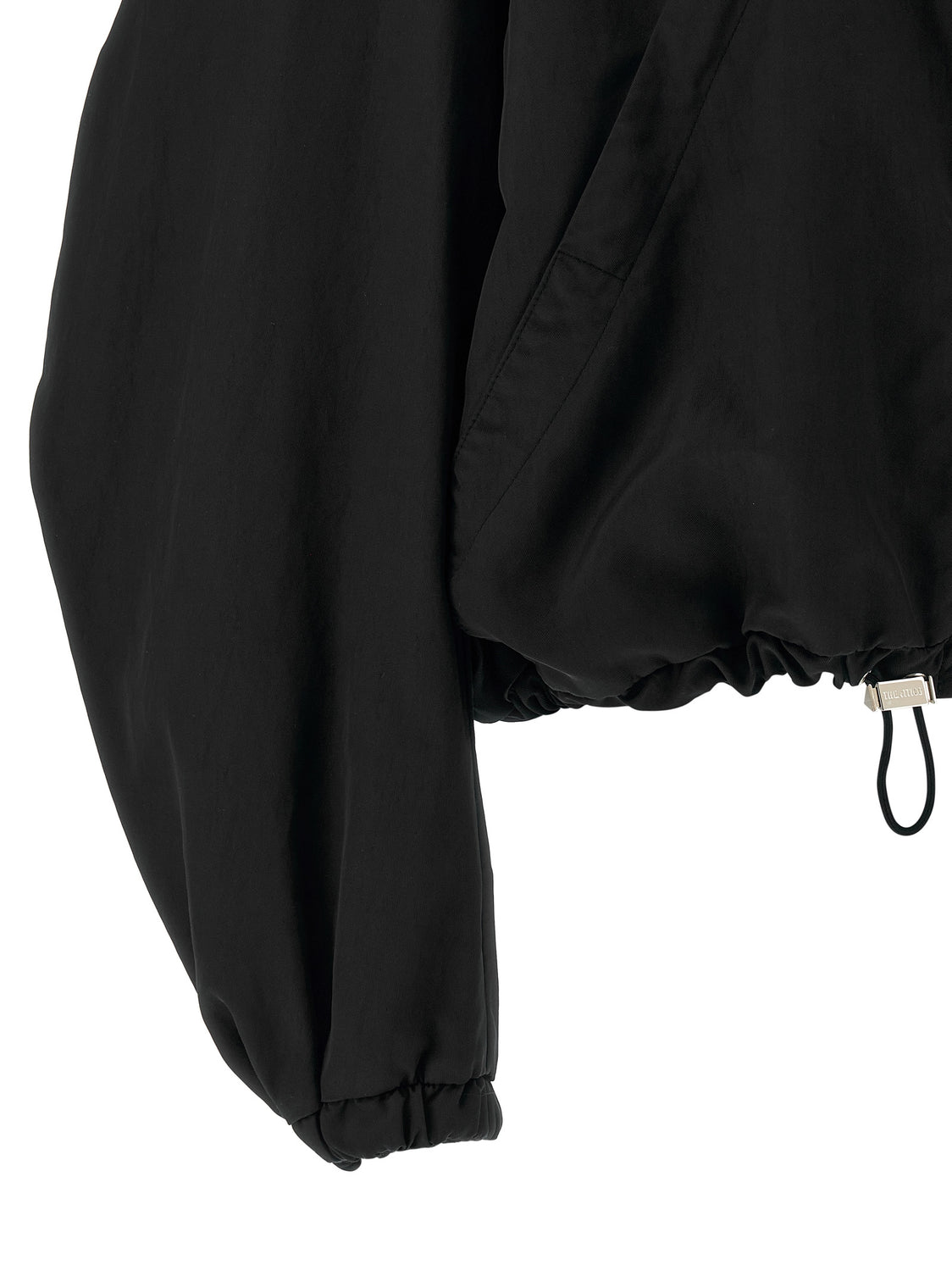 Black Polyester Bomber