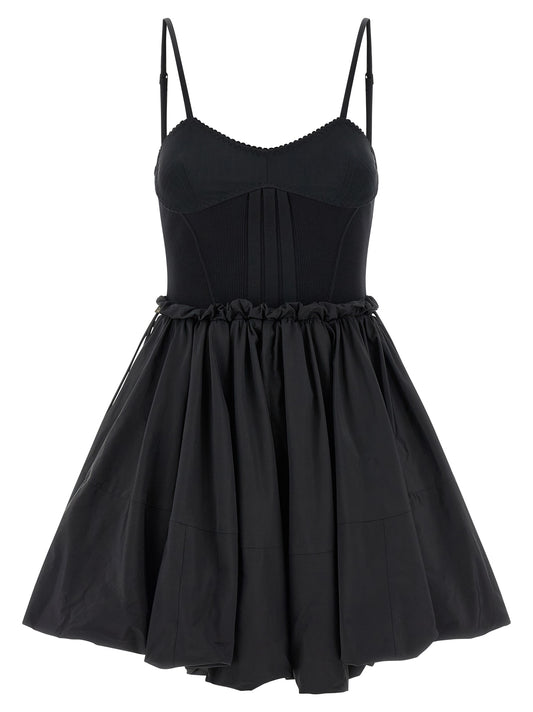 Black Polyamide Short Dress