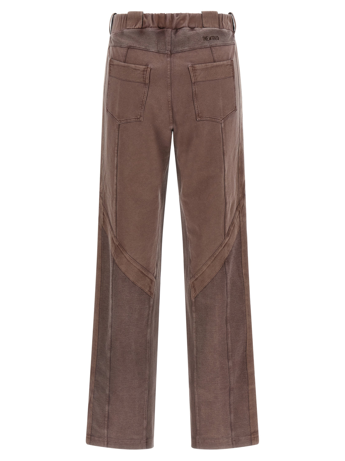Brown Cotton Casual Pants