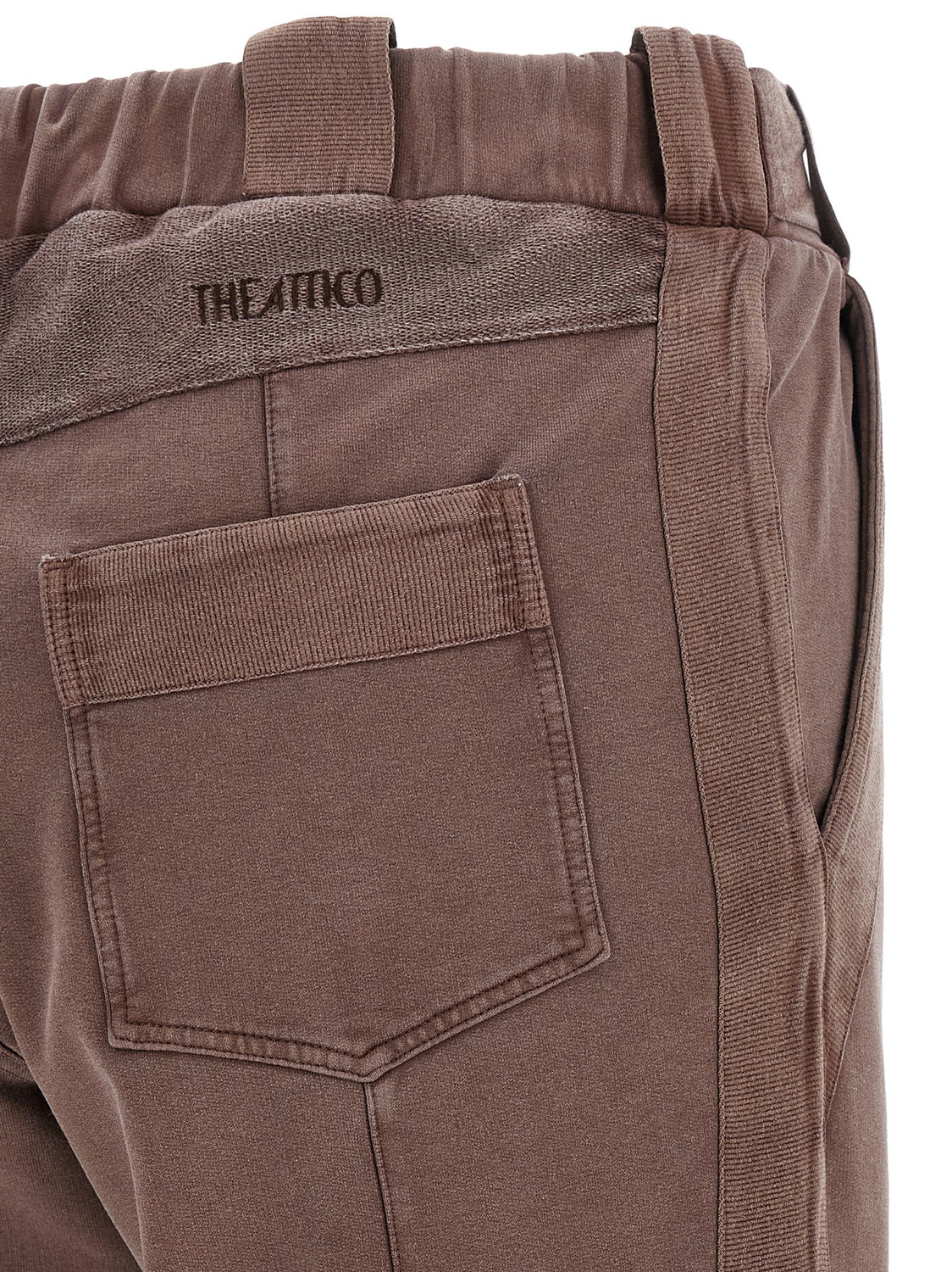 Brown Cotton Casual Pants