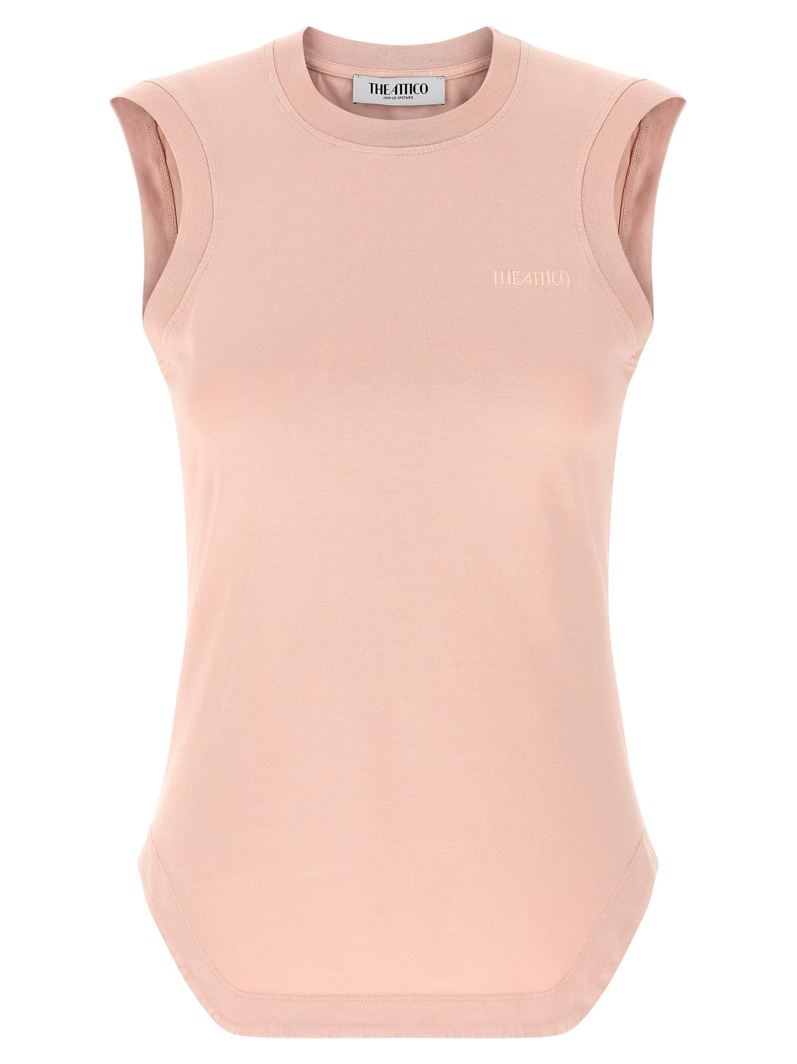 Multicolor Cotton Sleeveles T-Shirt