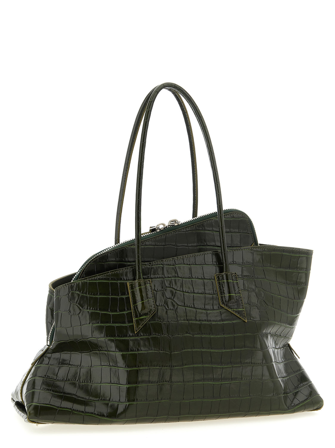 Bicolor Calfskin Shoulder Bag
