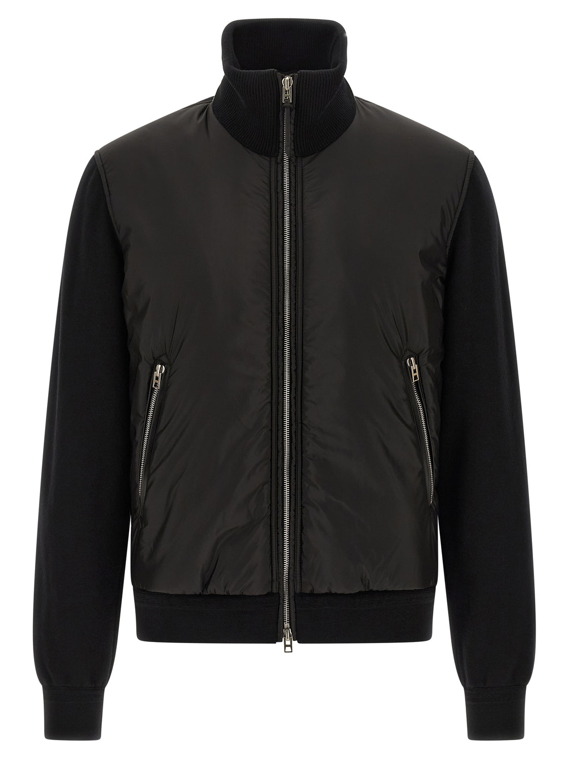 Black Wool Bomber
