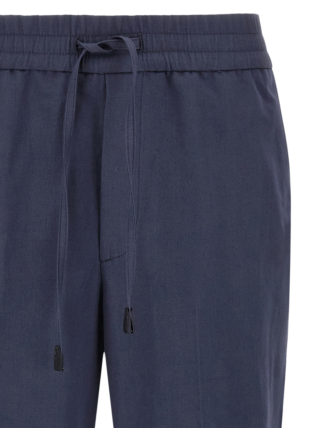 Blue Linen Casual Pants