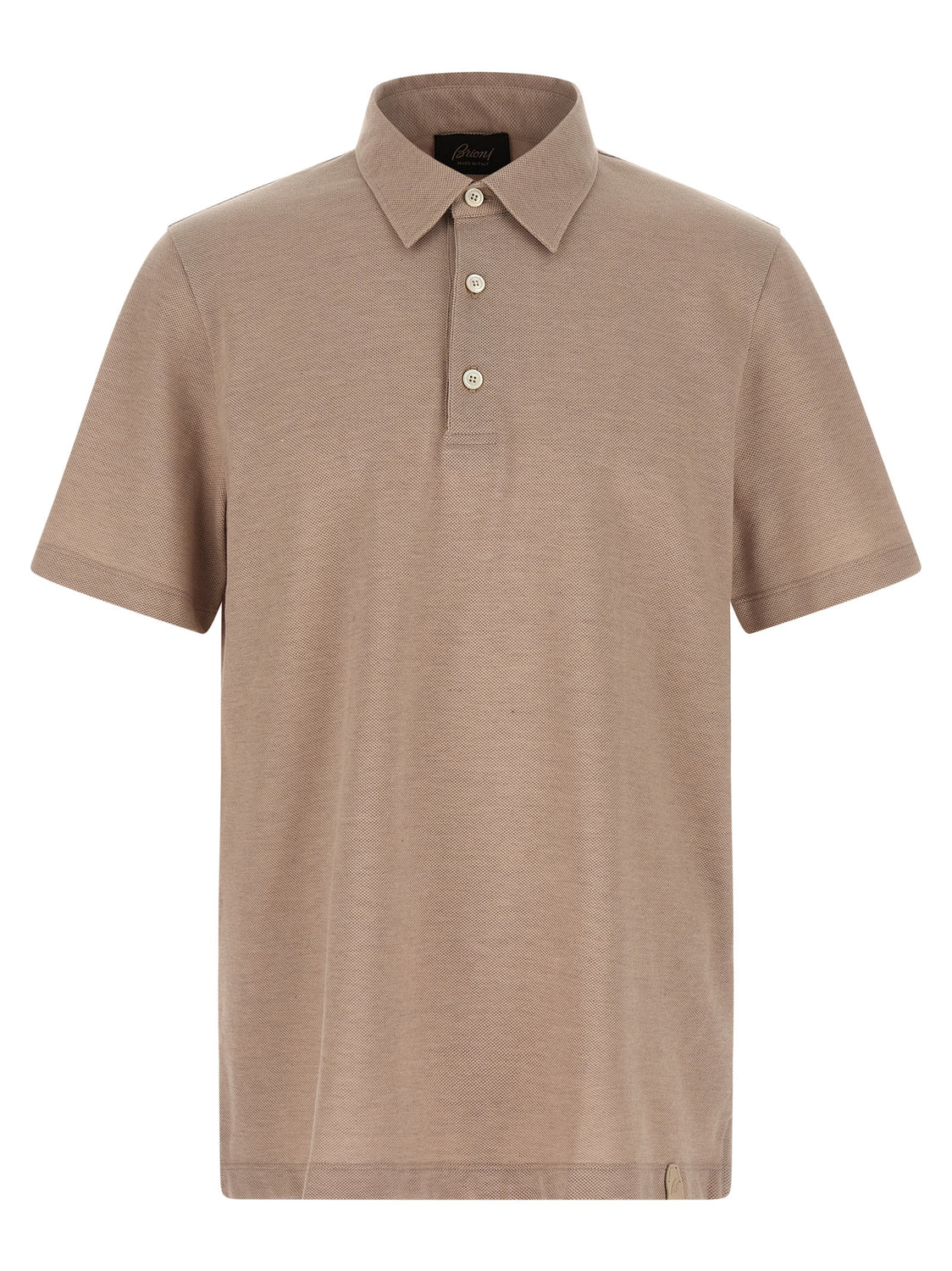 Beige Cotton Polo Shirt