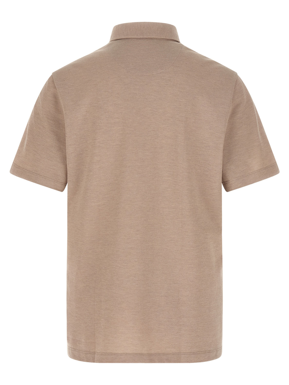 Beige Cotton Polo Shirt