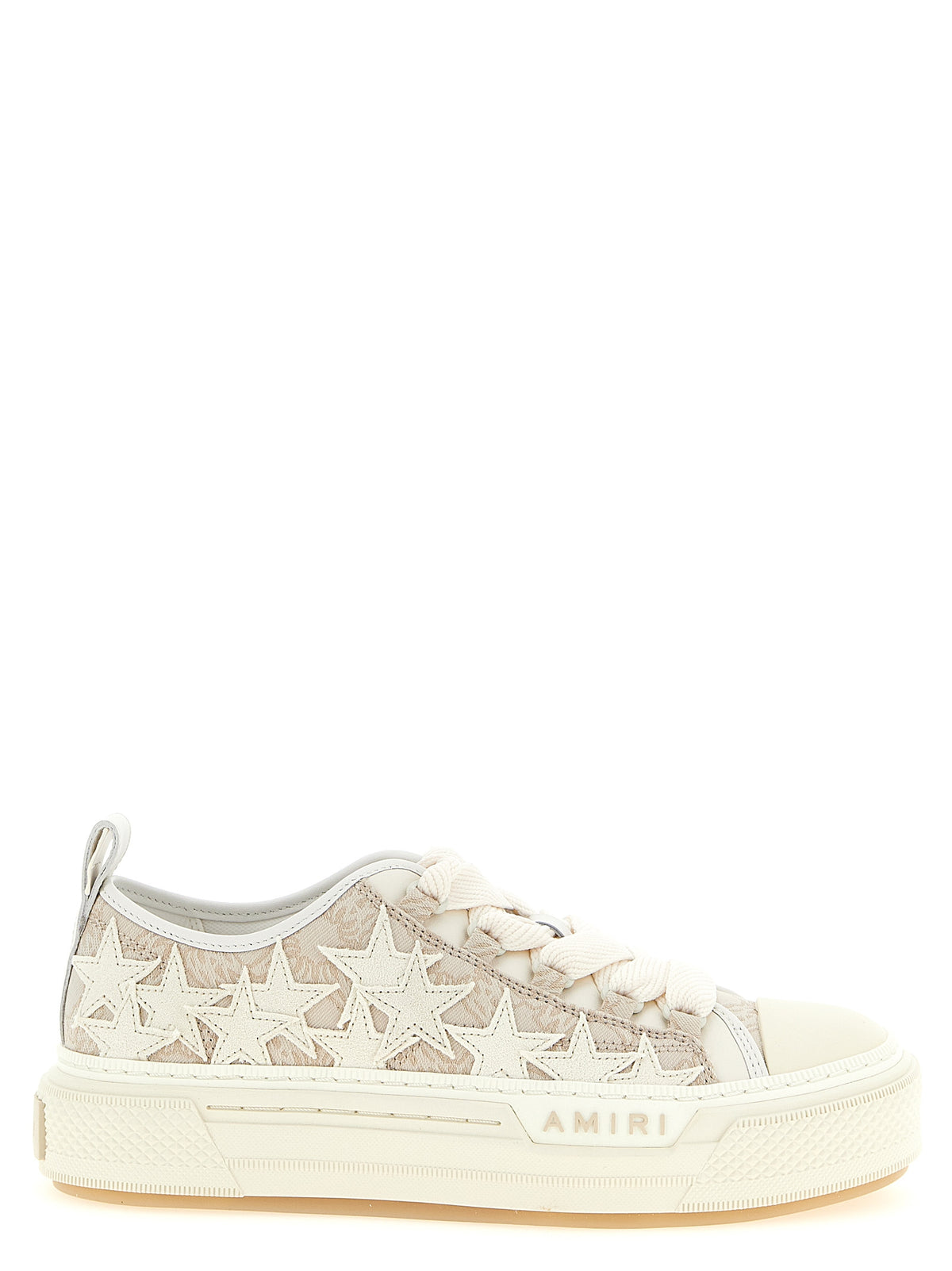 Beige Polyester Low Top Sneakers