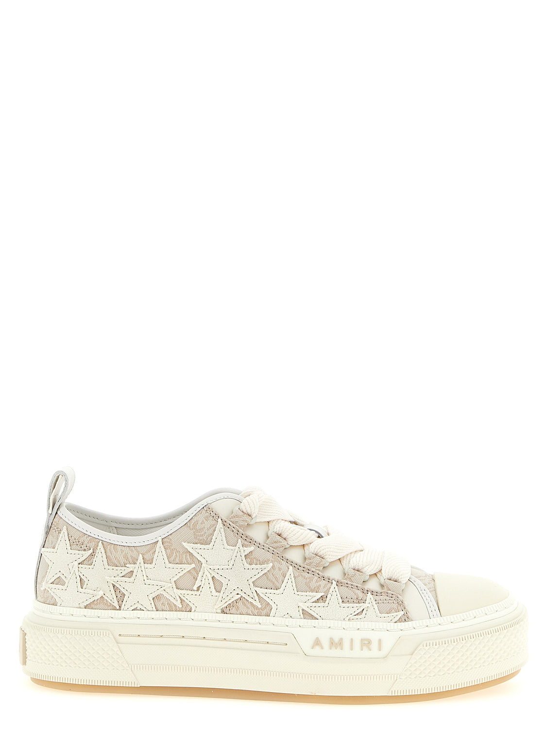 Beige Polyester Low Top Sneakers