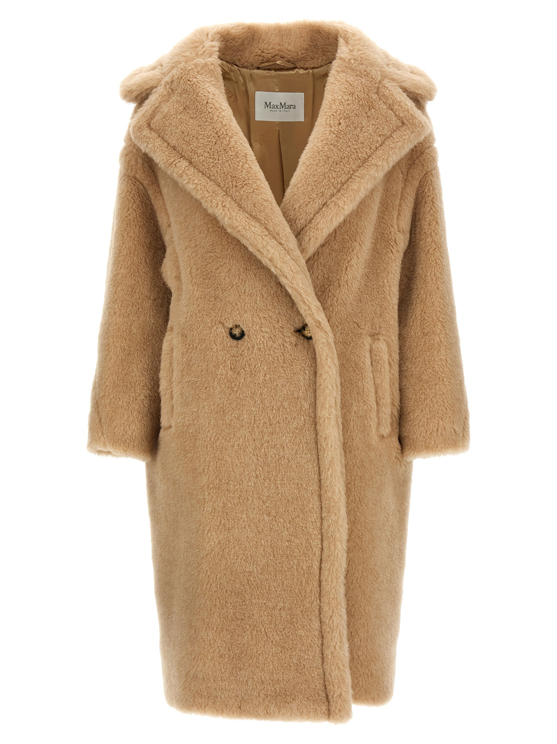 Beige Alpaca Leather Coat