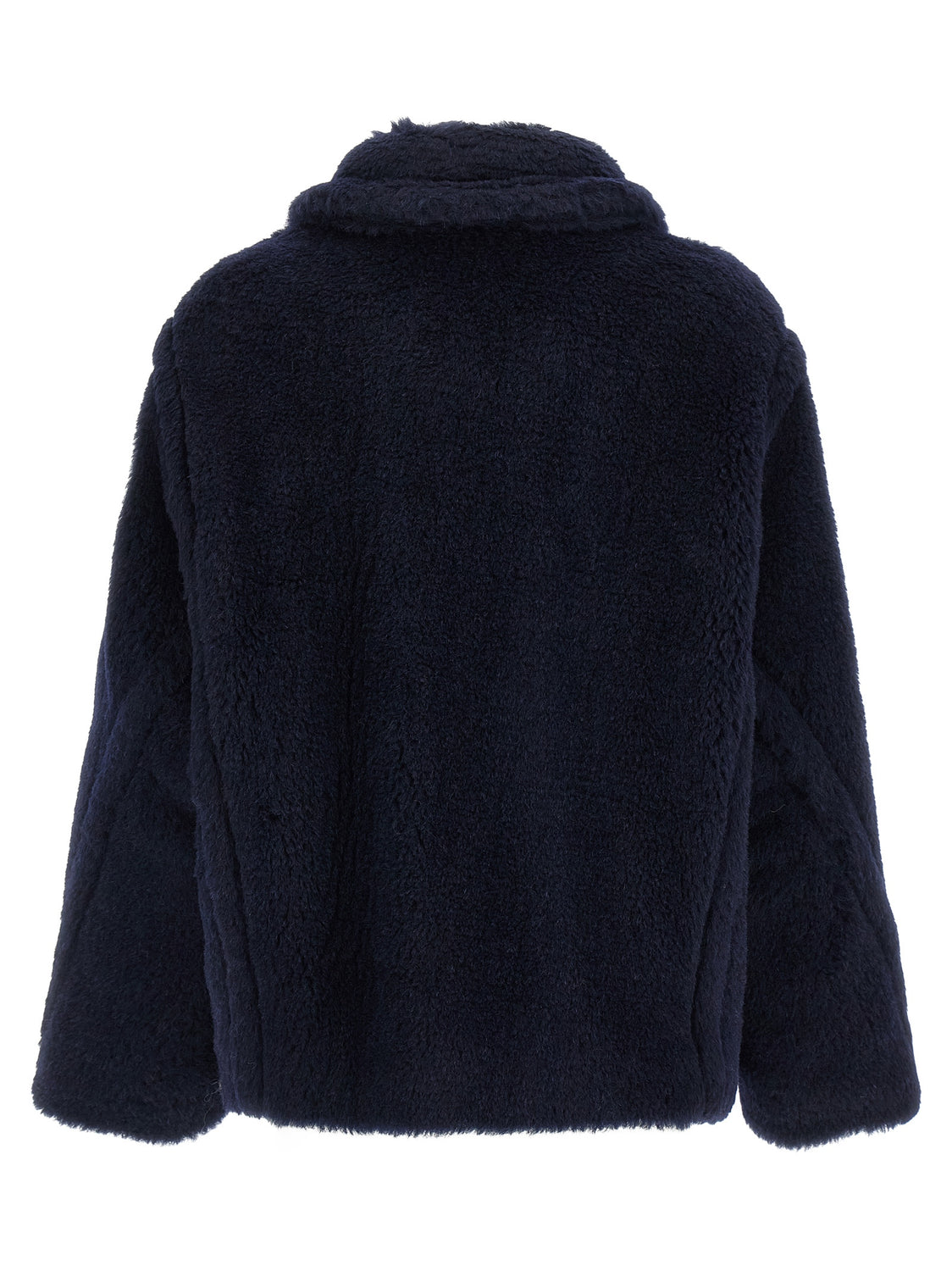 Blue Alpaca Leather Coat