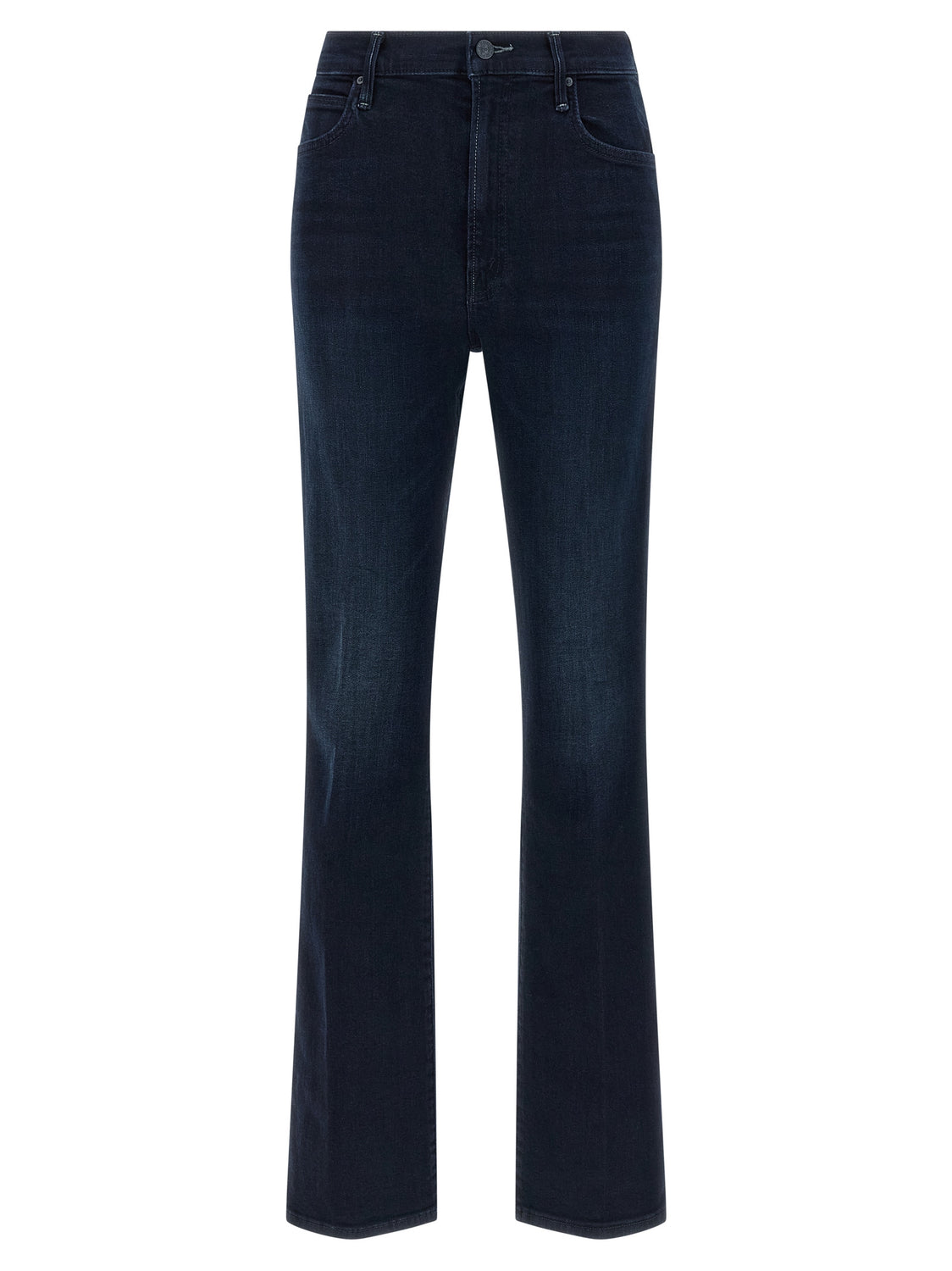 Blue Cotton Flared Jeans