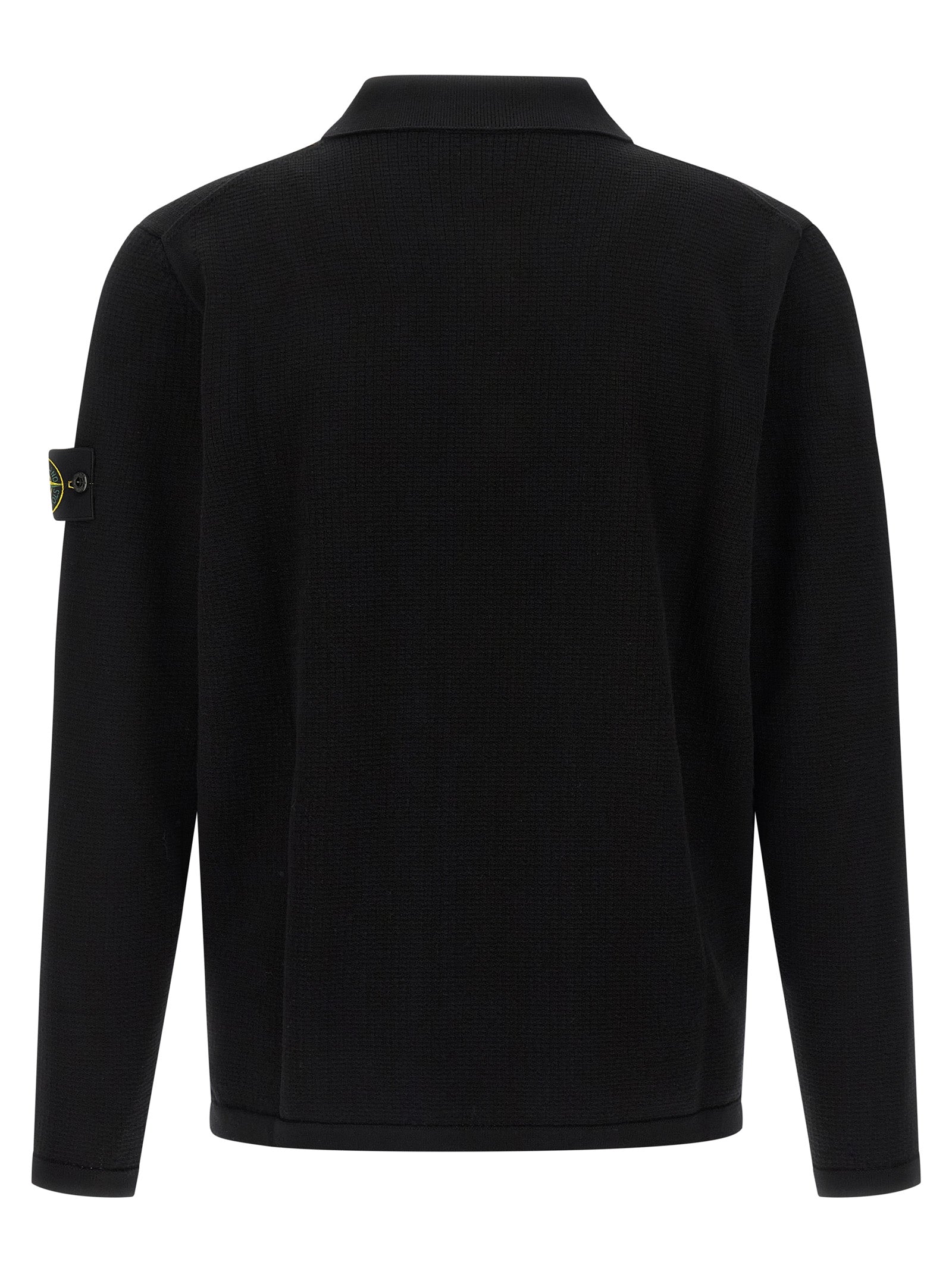 Black Cotton Polo Shirt