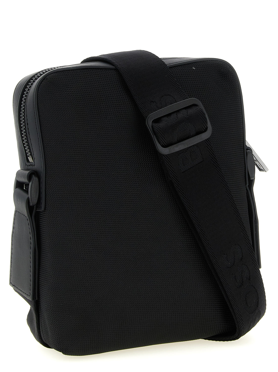 Black Polyester Crossbody Bag
