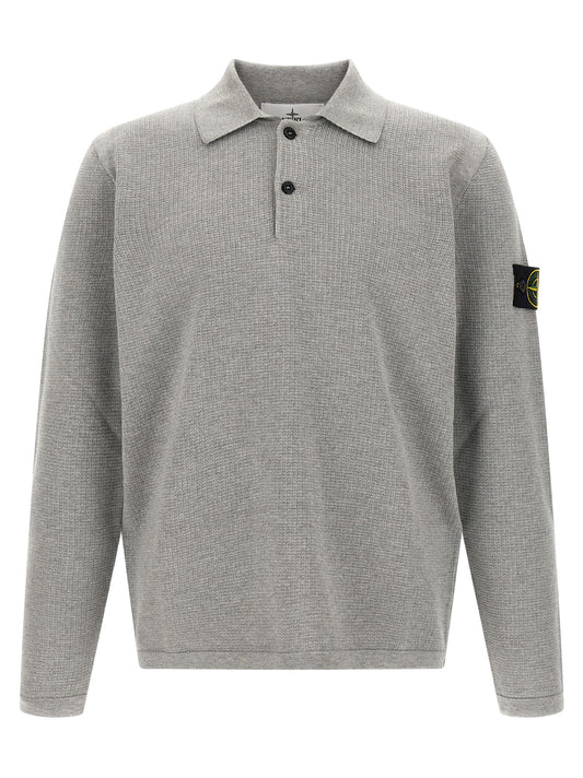 Gray Cotton Polo Shirt