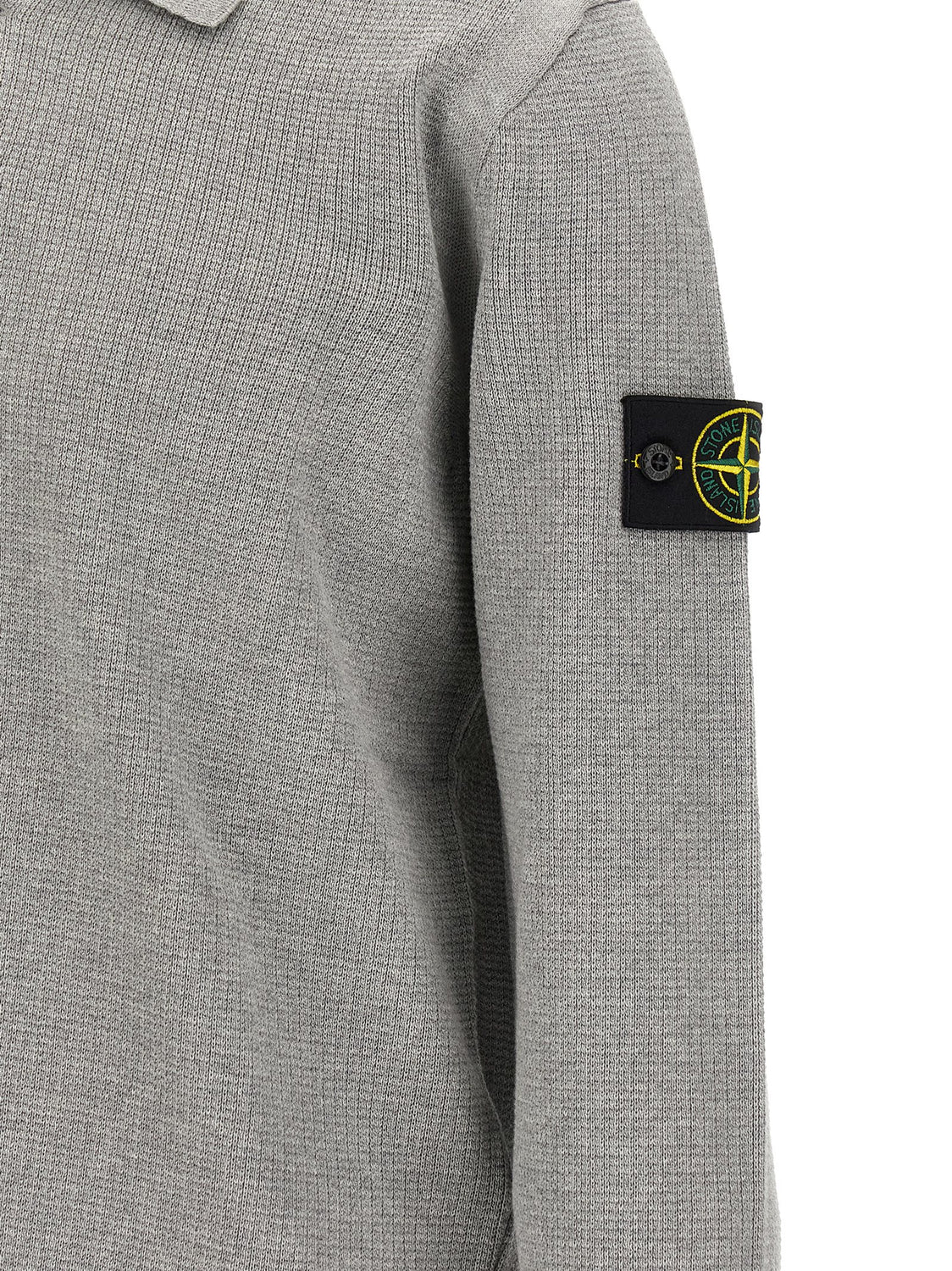 Gray Cotton Polo Shirt
