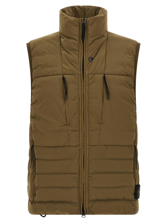 Bicolor Polyamide Sleeveless Jacket