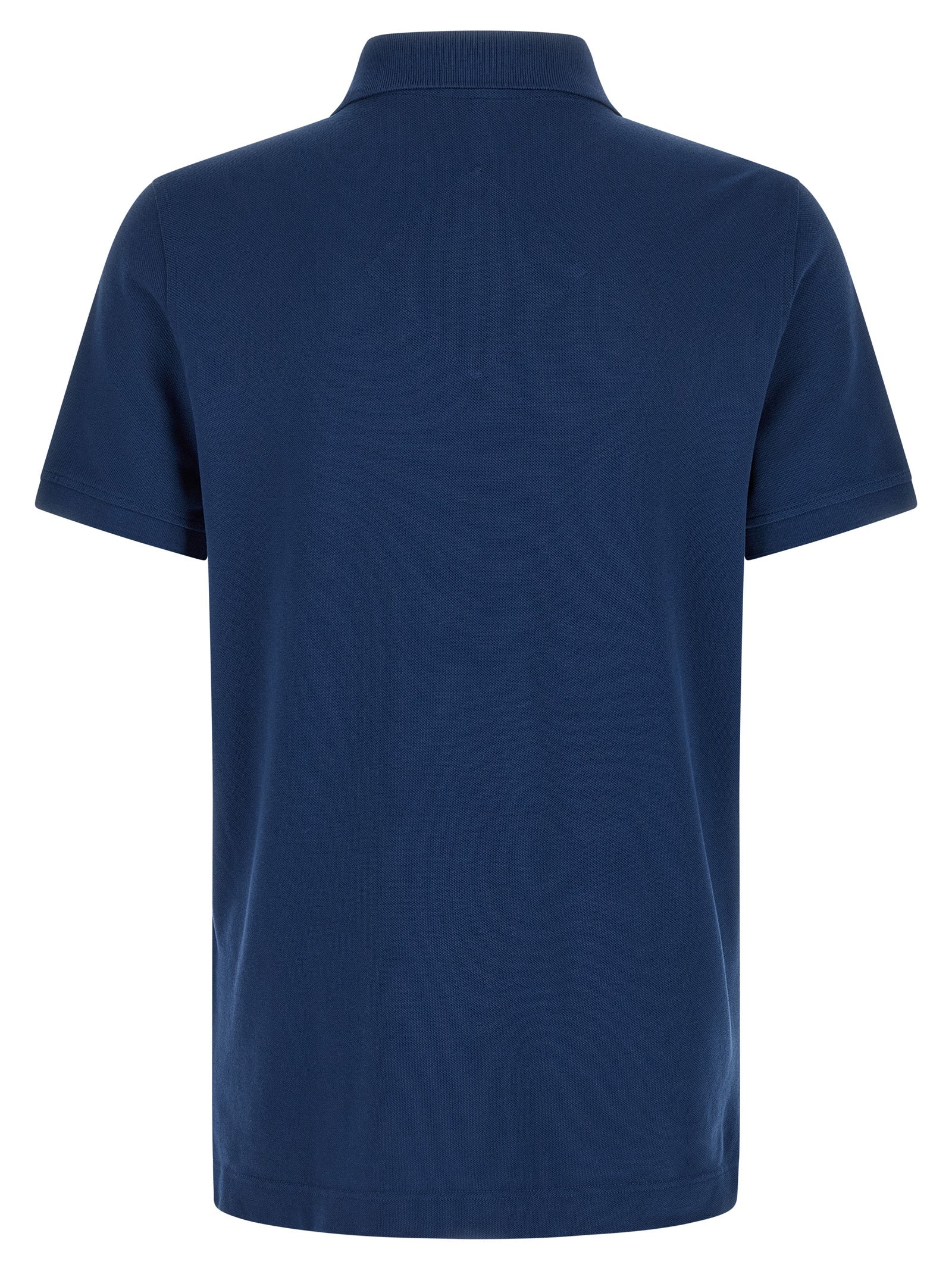 Blue Cotton Polo Shirt