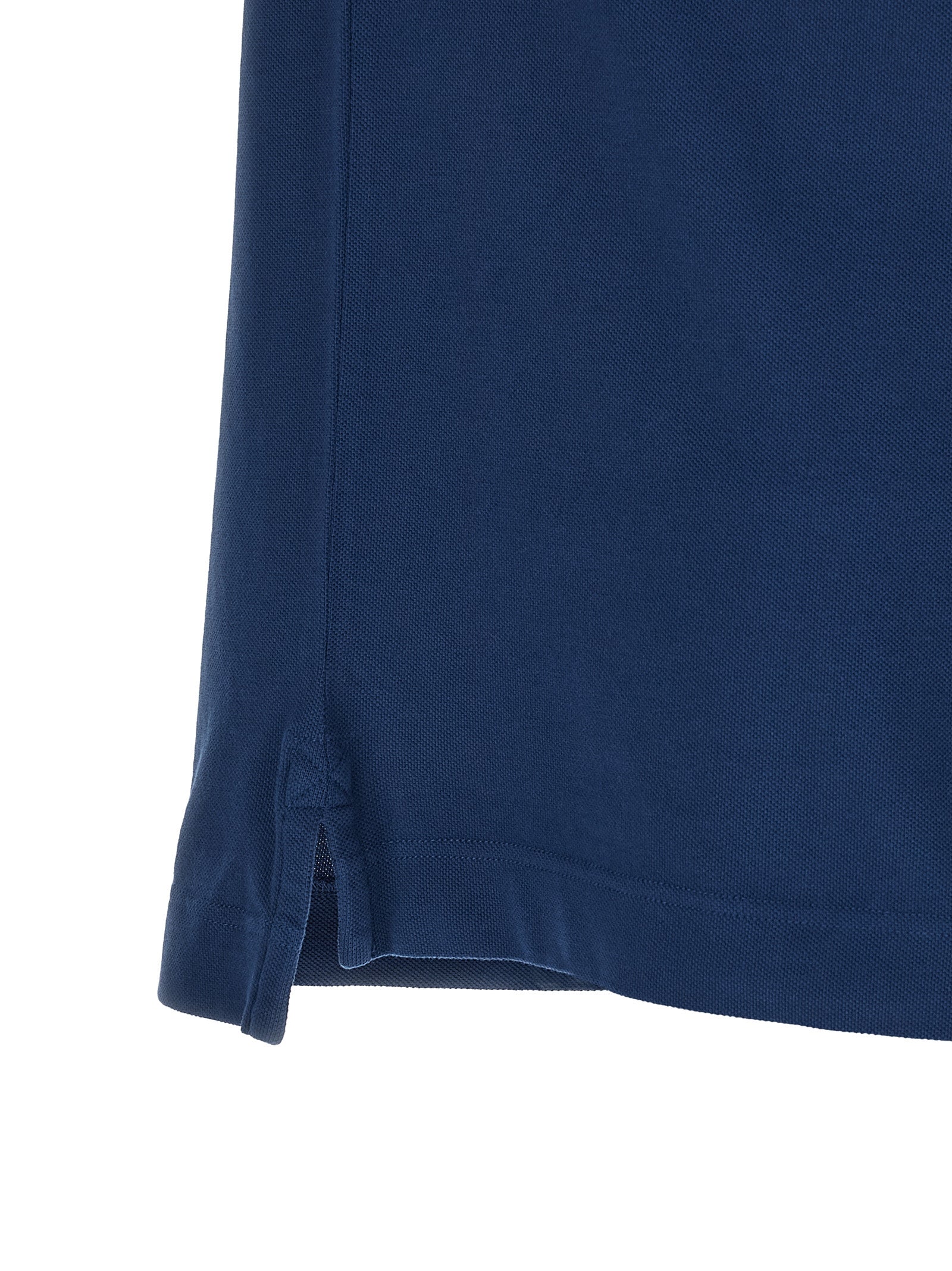 Blue Cotton Polo Shirt