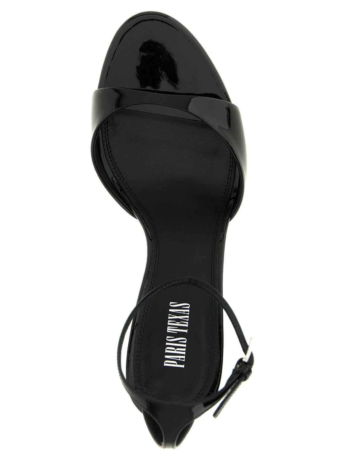 Black Calfskin Stiletto Heel Sandals