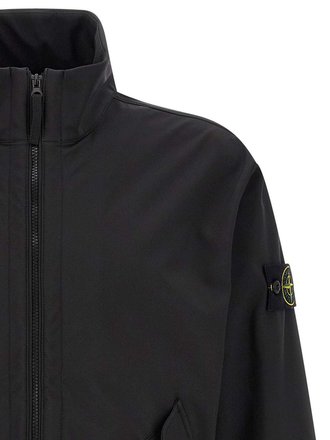 Black Polyester Shell Jacket
