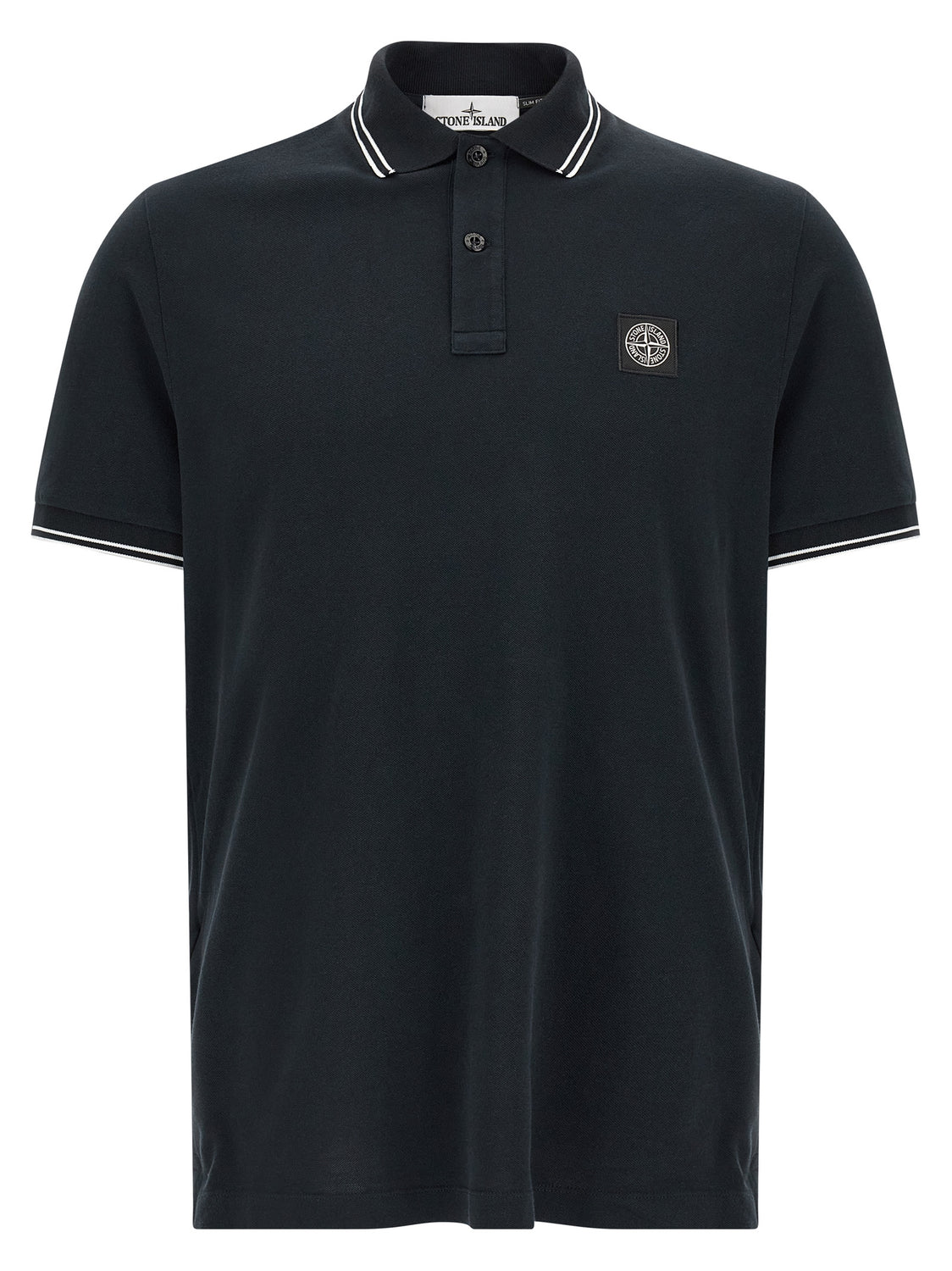 Blue Cotton Polo Shirt