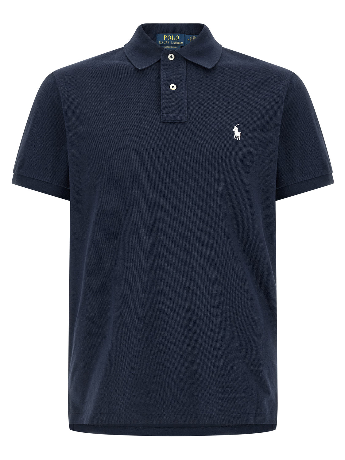 Blue Cotton Polo Shirt