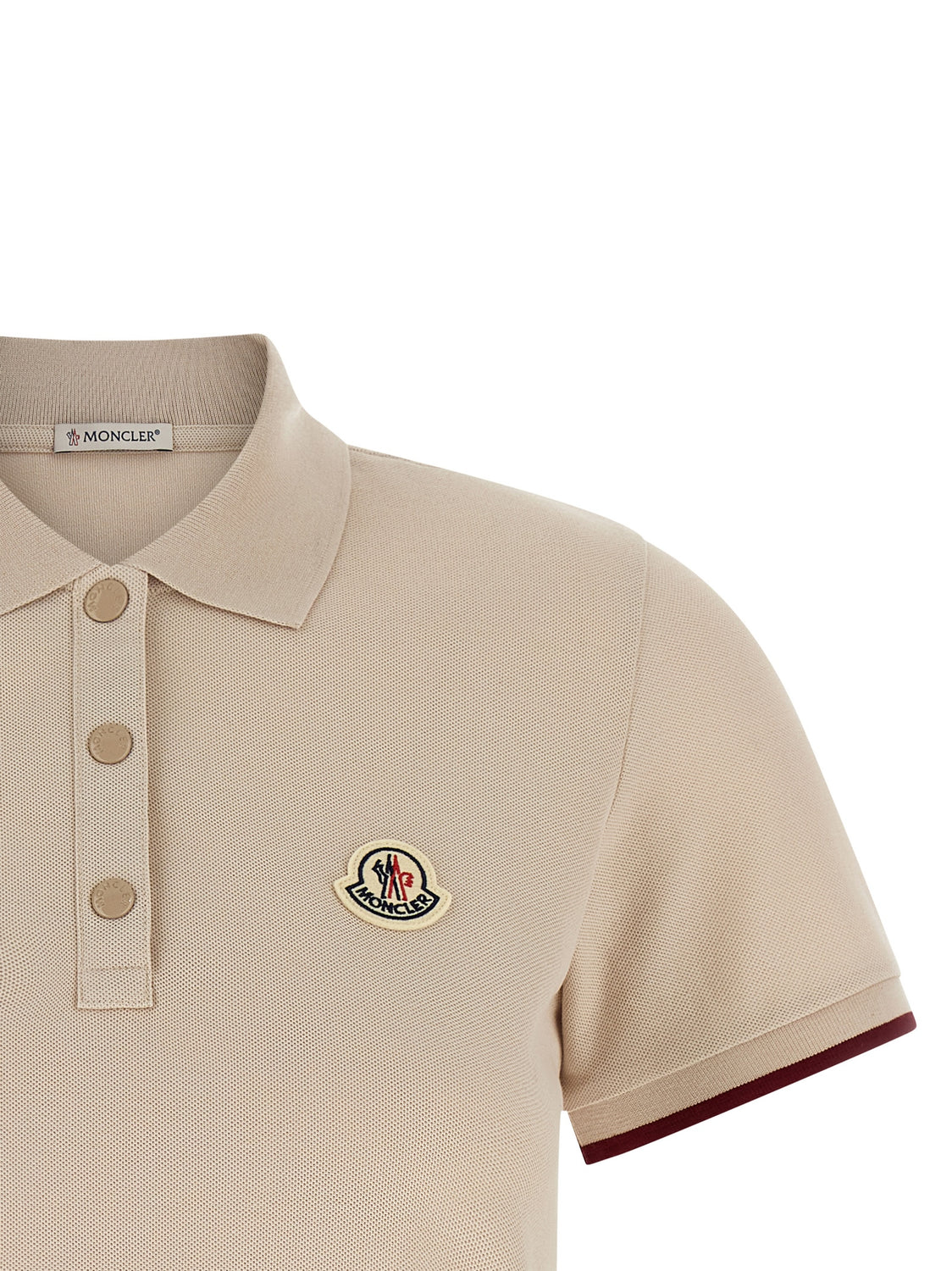 Beige Cotton Polo Shirt