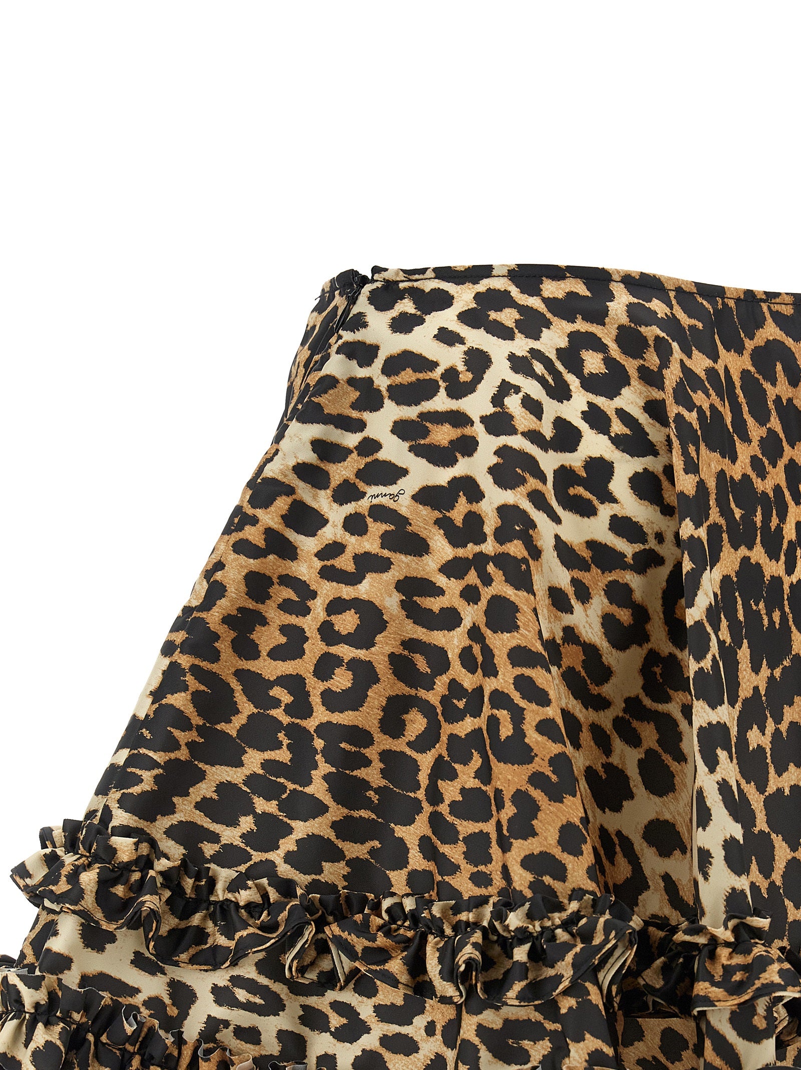 Brown Recycled Polyamide Long Skirt