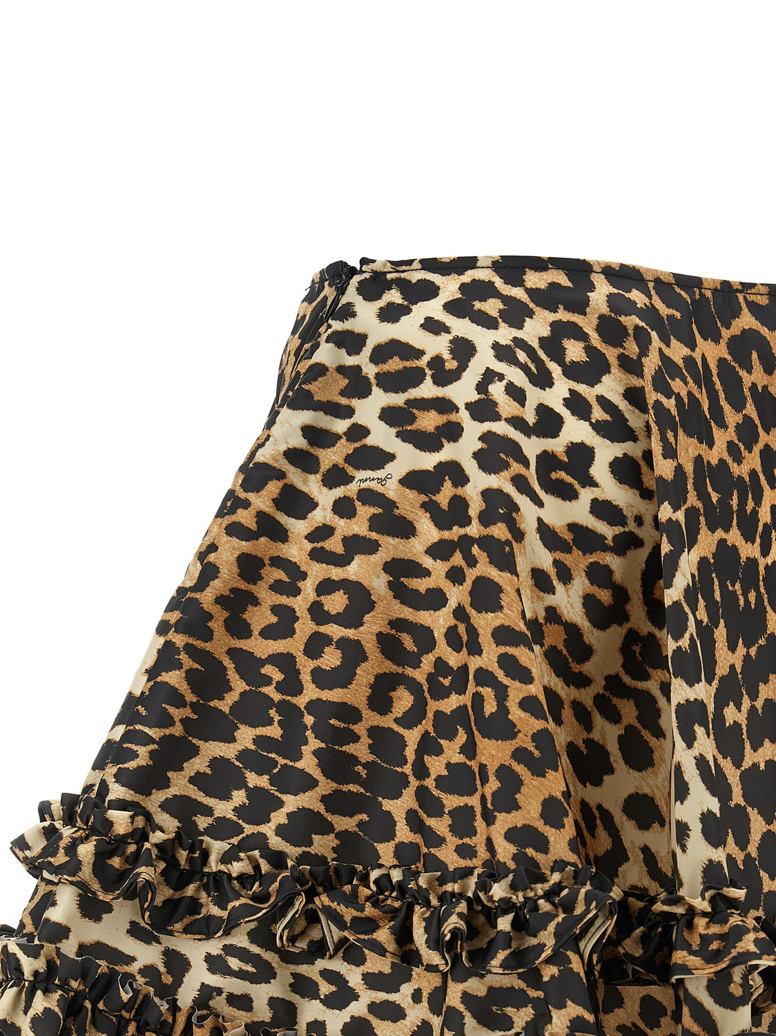 Brown Recycled Polyamide Long Skirt