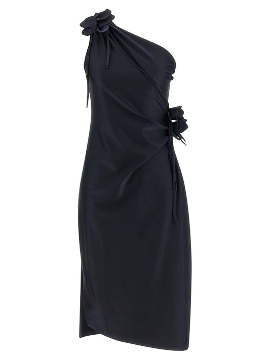 Black Polyamide Midi Dress