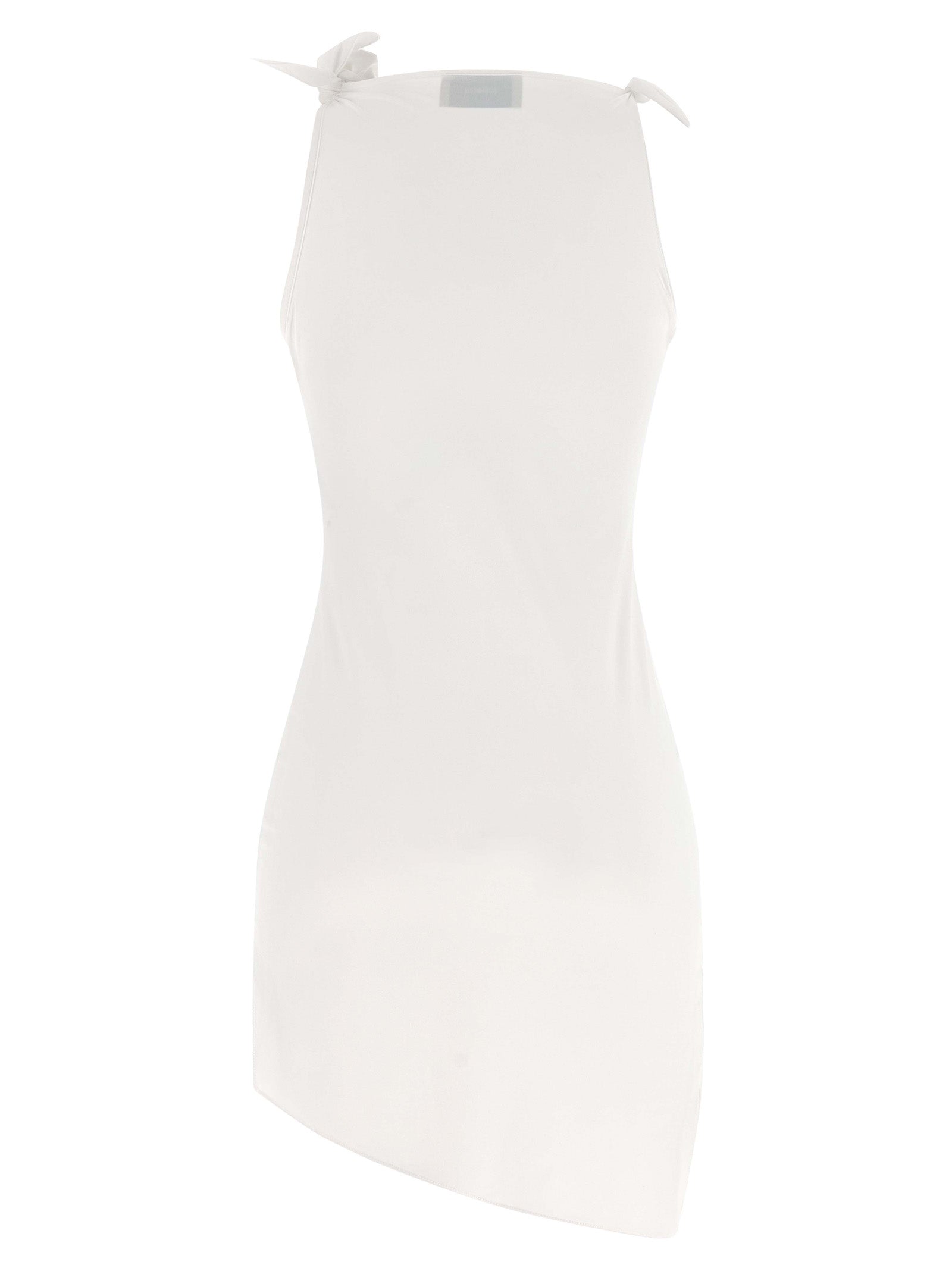 White Polyamide Short Dress