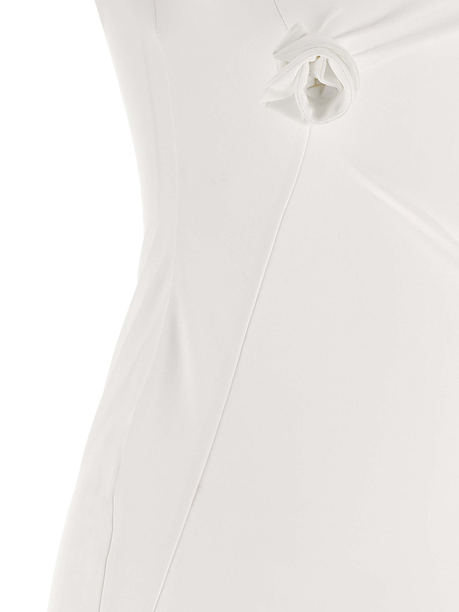 White Polyamide Short Dress