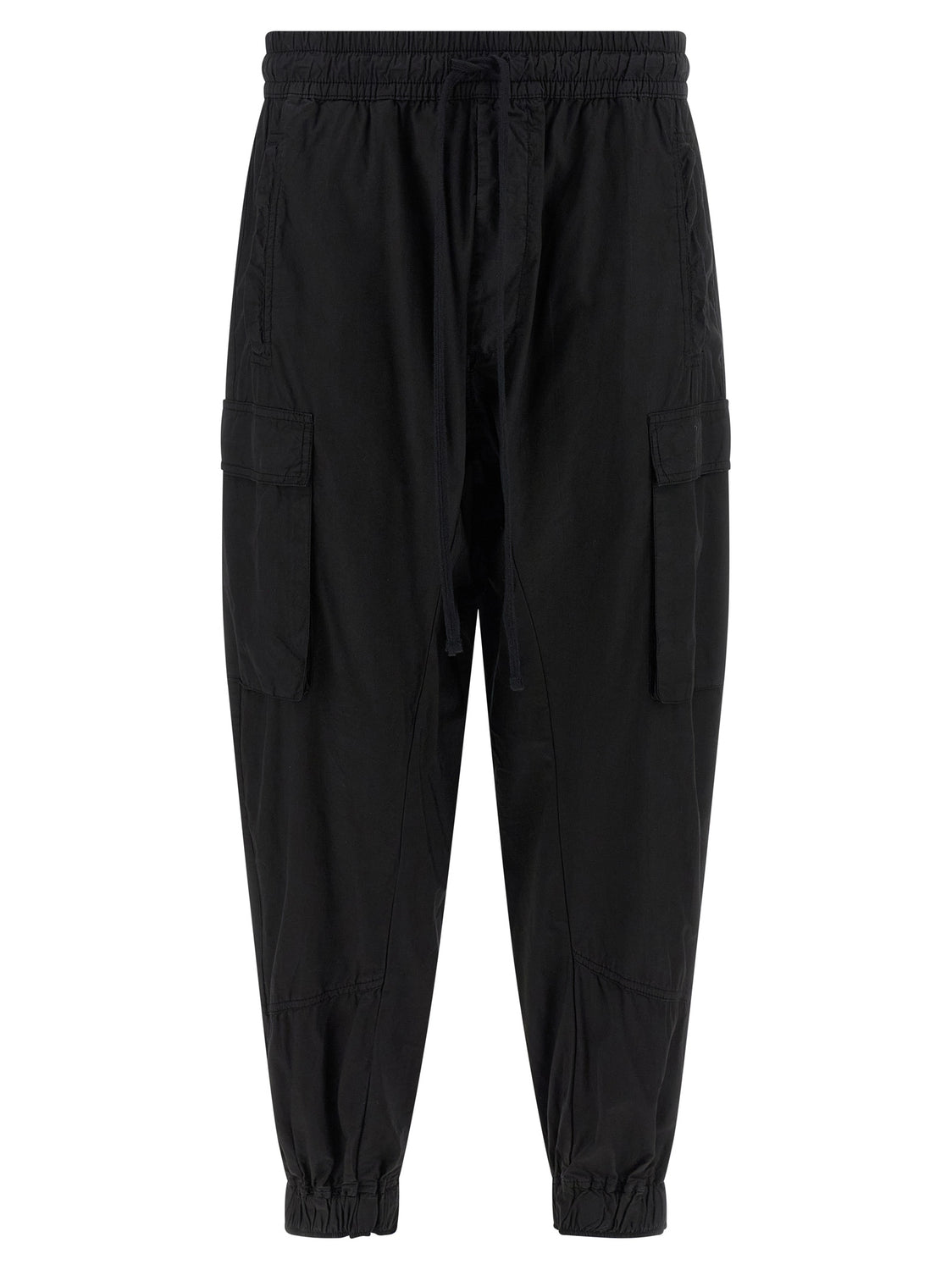 Black Organic Cotton Cargo Pants
