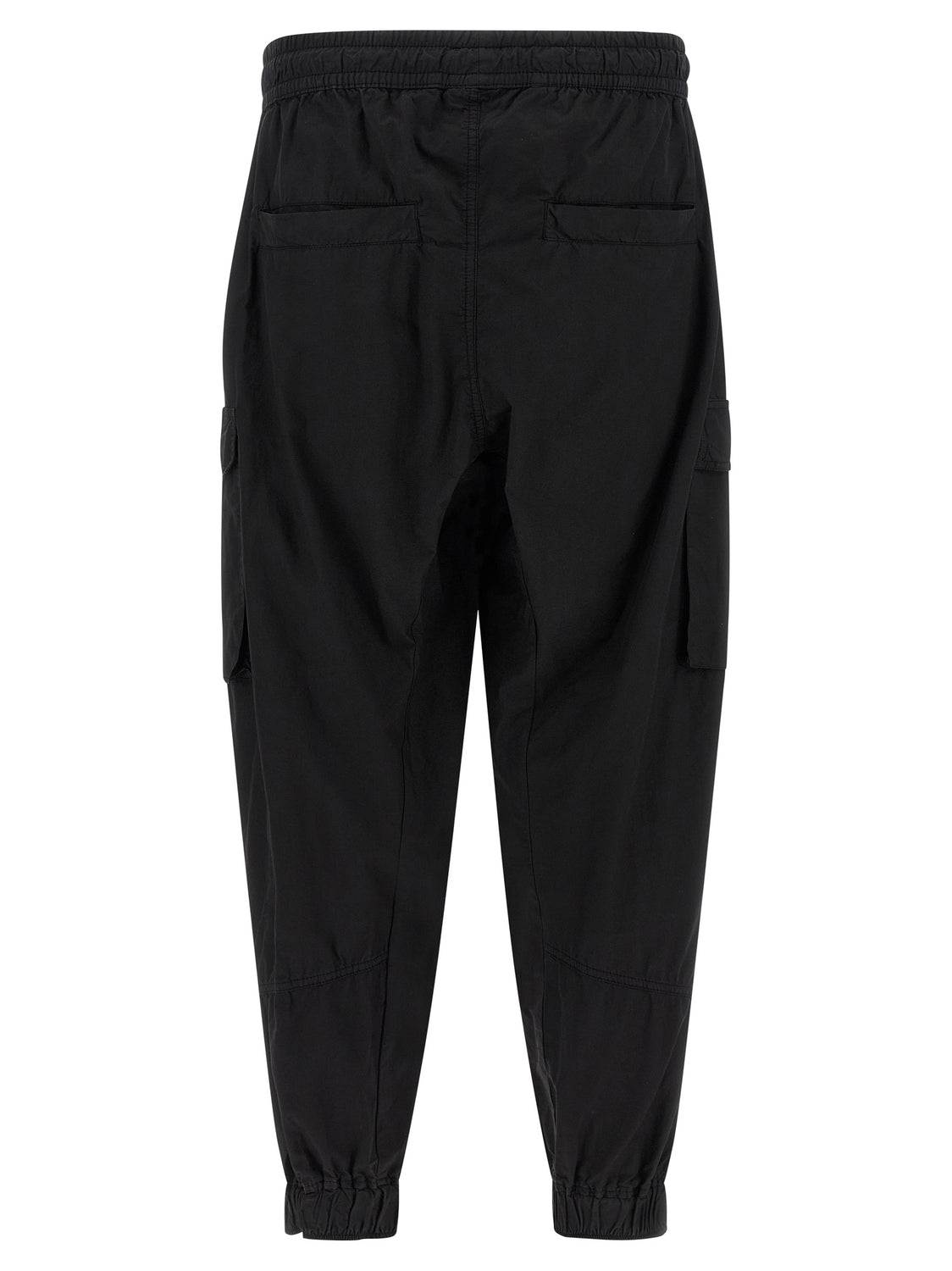 Black Organic Cotton Cargo Pants