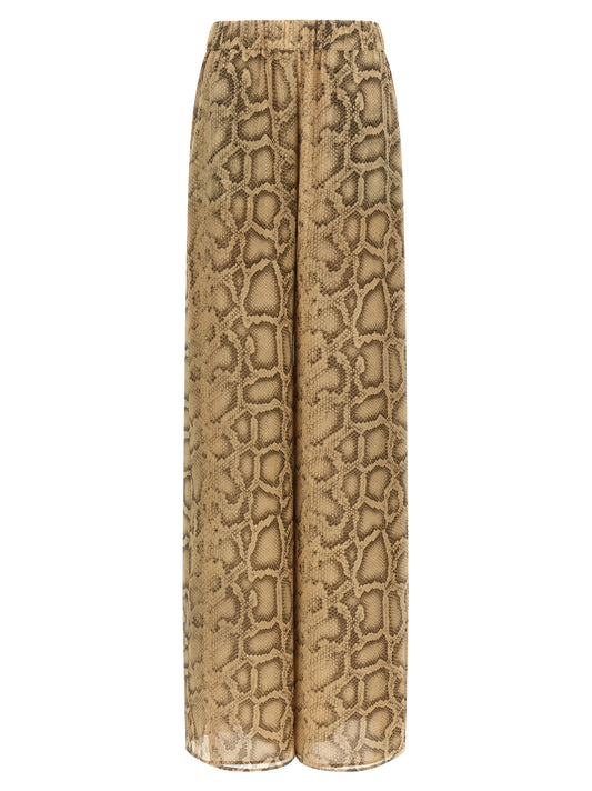 Beige Polyester Pants