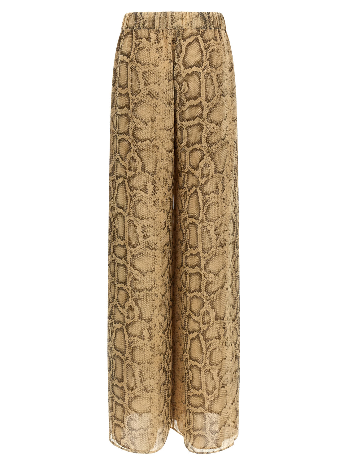 Beige Polyester Pants